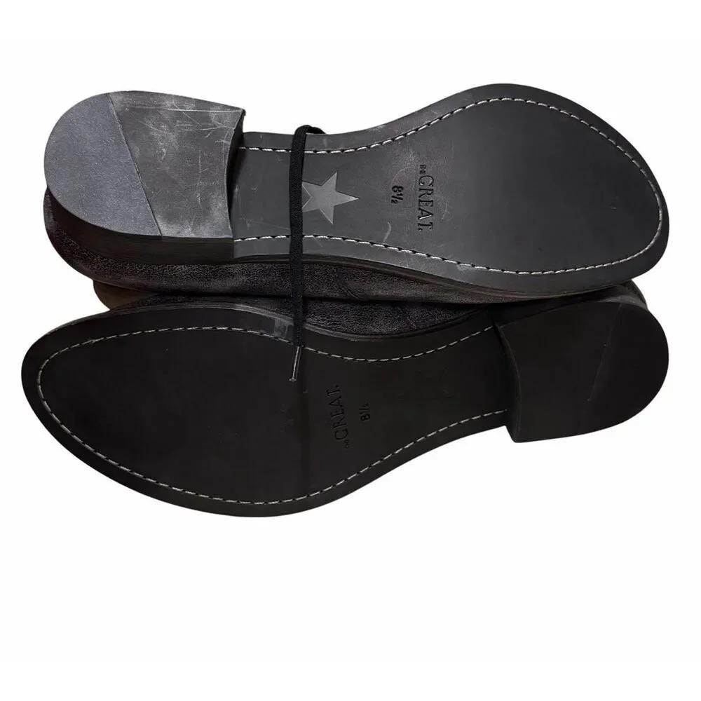 THE GREAT Distressed Boxcar Boot in Black NWB Size 8 1/2
